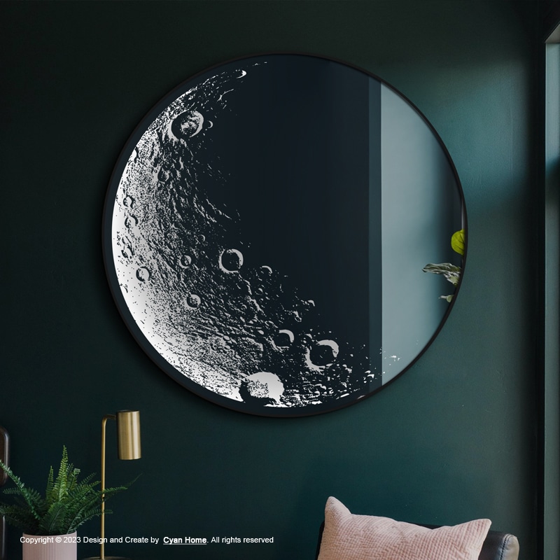 آینه دکوراتیو طرح ماه