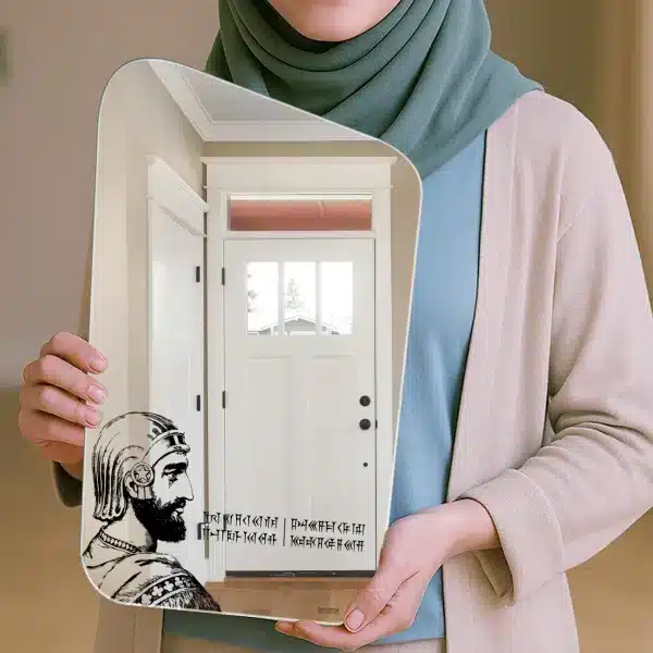 آینه کمد طرح کورش کبیر نمای نزدیک