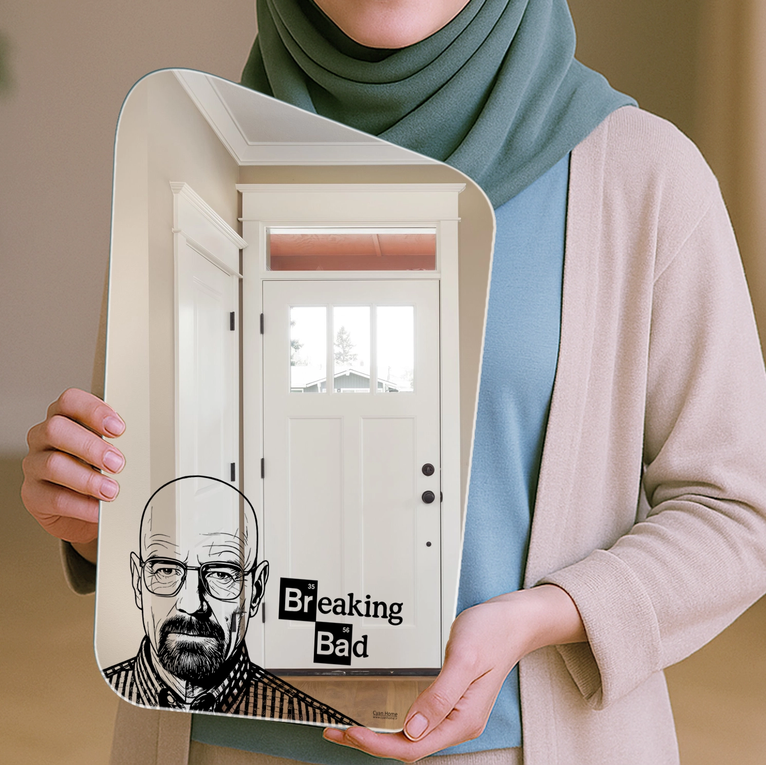 آینه کمد طرح هایزنبرگ نمای نزدیک