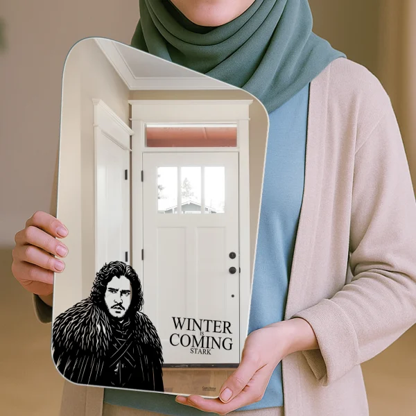 آینه دکوراتیو طرح جان اسنو نمای نزدیک