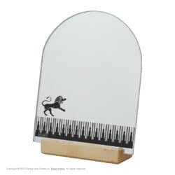 آینه رومیزی طرح چوقا و شیر سنگی