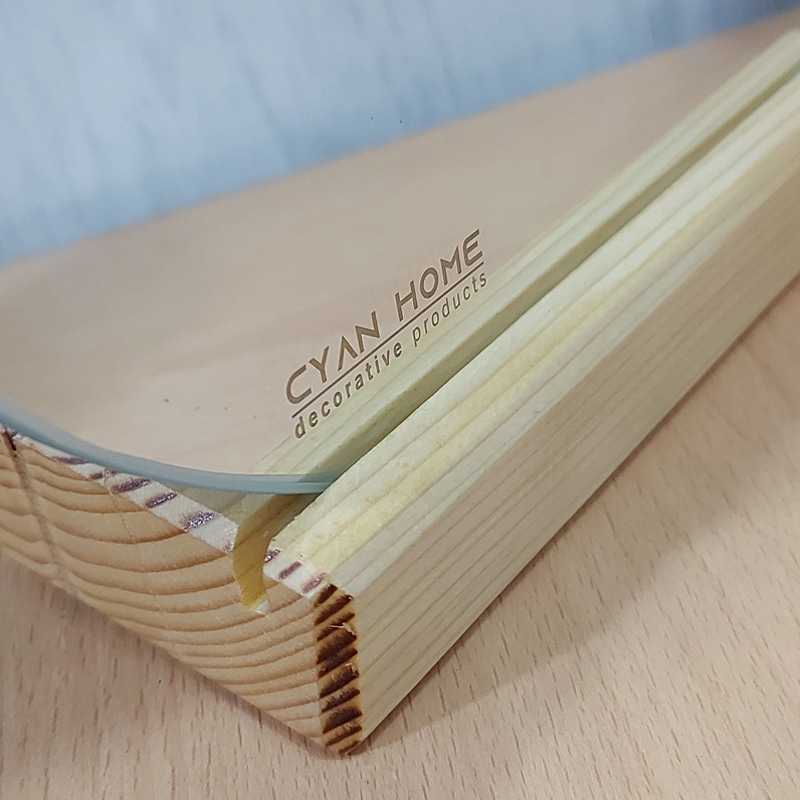 آینه رومیزی پایه چوبی