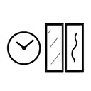 ساعت و تابلو آینه‌ ای